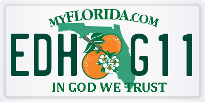FL license plate EDHG11