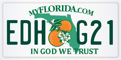 FL license plate EDHG21