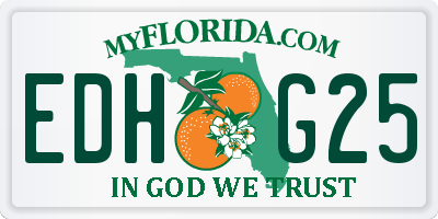 FL license plate EDHG25