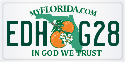 FL license plate EDHG28