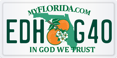 FL license plate EDHG40