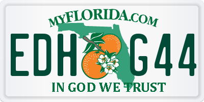 FL license plate EDHG44
