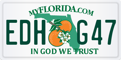 FL license plate EDHG47