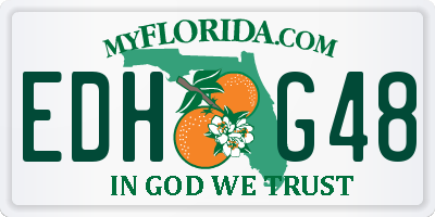 FL license plate EDHG48