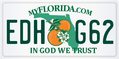 FL license plate EDHG62