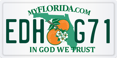 FL license plate EDHG71