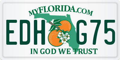 FL license plate EDHG75