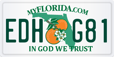 FL license plate EDHG81