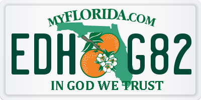 FL license plate EDHG82
