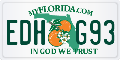 FL license plate EDHG93