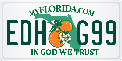 FL license plate EDHG99