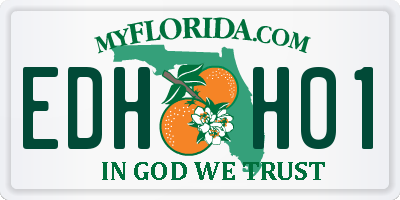 FL license plate EDHH01