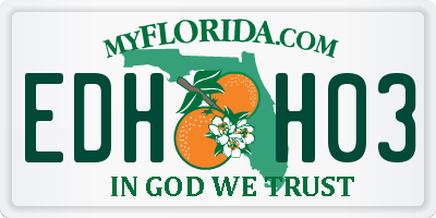 FL license plate EDHH03