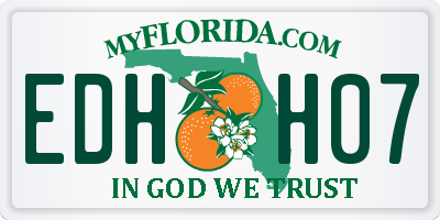 FL license plate EDHH07