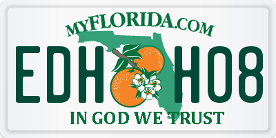 FL license plate EDHH08