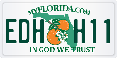 FL license plate EDHH11