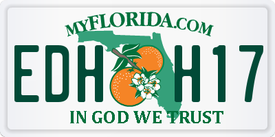 FL license plate EDHH17