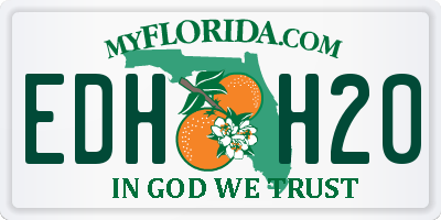 FL license plate EDHH20