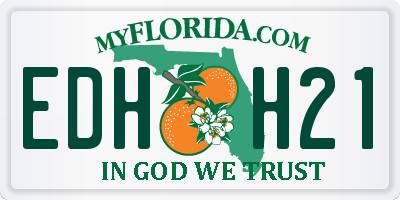 FL license plate EDHH21