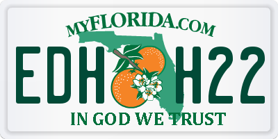 FL license plate EDHH22
