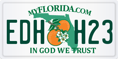 FL license plate EDHH23