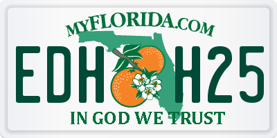 FL license plate EDHH25