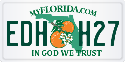 FL license plate EDHH27