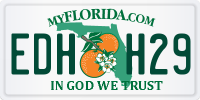 FL license plate EDHH29