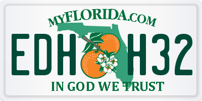 FL license plate EDHH32