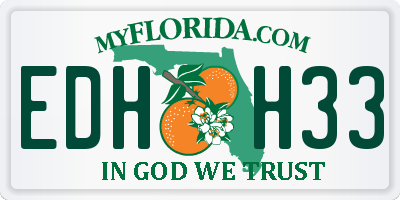 FL license plate EDHH33