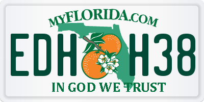FL license plate EDHH38