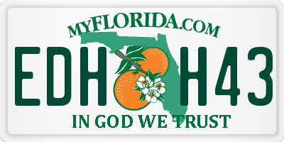 FL license plate EDHH43