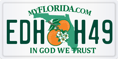 FL license plate EDHH49