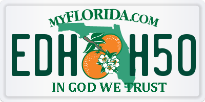 FL license plate EDHH50