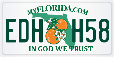 FL license plate EDHH58
