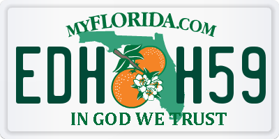 FL license plate EDHH59