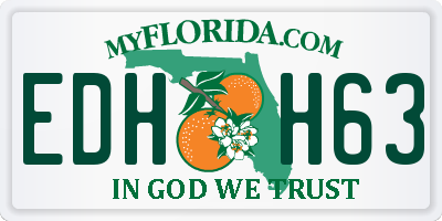 FL license plate EDHH63