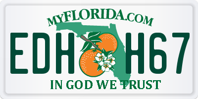 FL license plate EDHH67