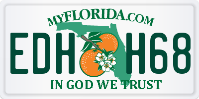 FL license plate EDHH68