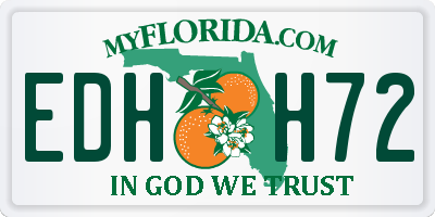 FL license plate EDHH72