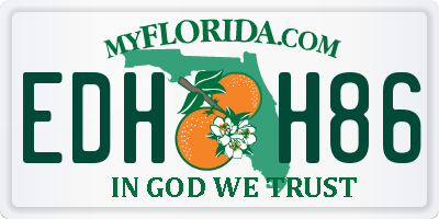 FL license plate EDHH86