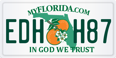 FL license plate EDHH87
