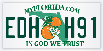 FL license plate EDHH91