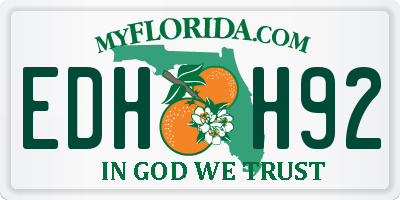 FL license plate EDHH92