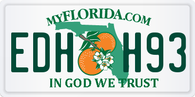FL license plate EDHH93