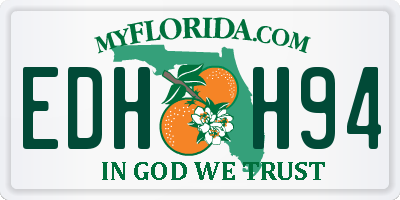 FL license plate EDHH94
