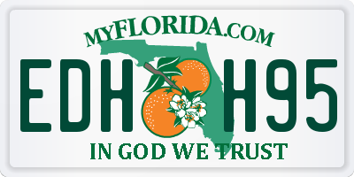 FL license plate EDHH95