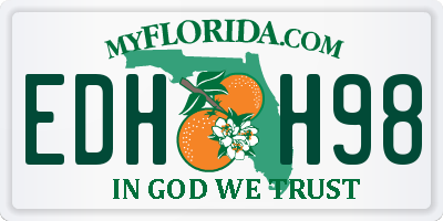 FL license plate EDHH98