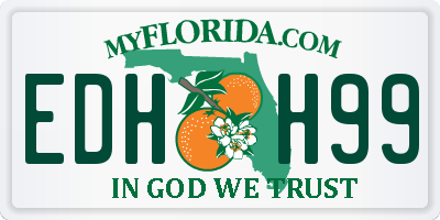 FL license plate EDHH99