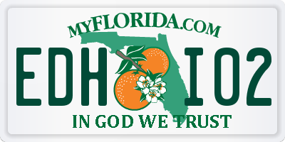 FL license plate EDHI02